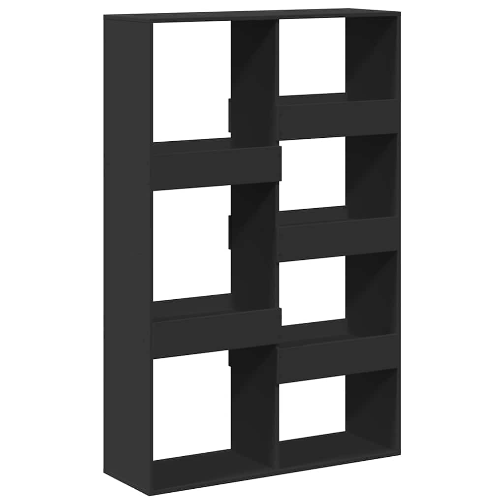 Fekete szerelt fa térelválasztó 100 x 33 x 155,5 cm 6