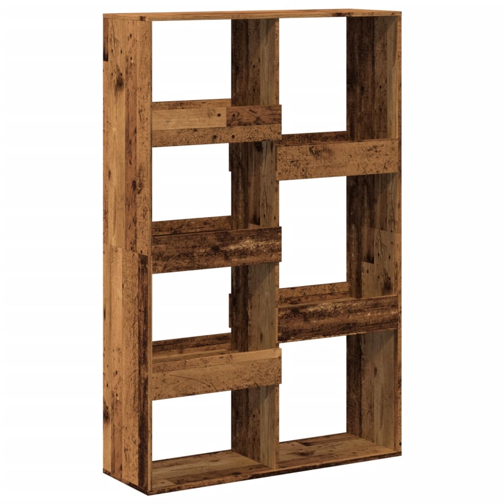 Antik fa színű szerelt fa térelválasztó 100 x 33 x 155,5 cm 2