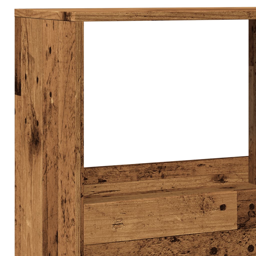 Antik fa színű szerelt fa térelválasztó 100 x 33 x 155,5 cm 7