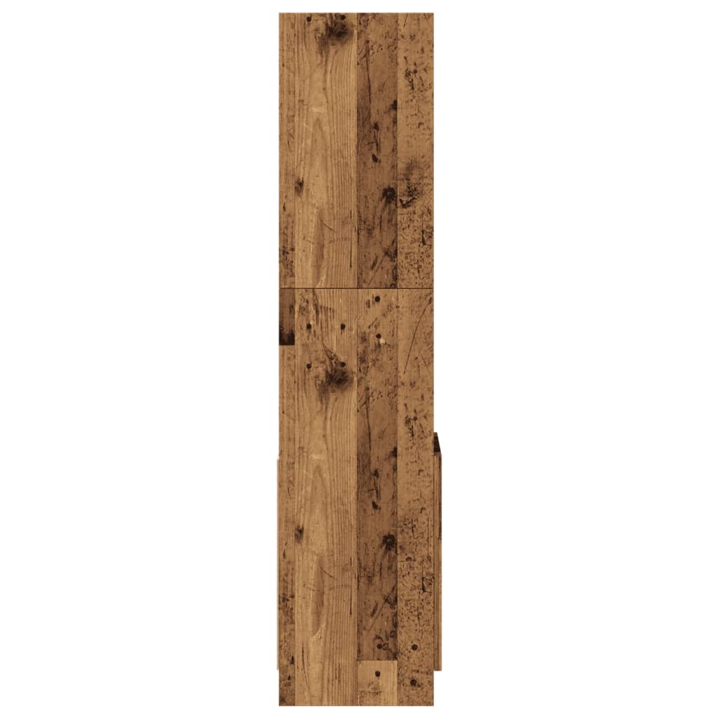 Antik fa színű szerelt fa magasszekrény 92 x 33 x 140 cm 6