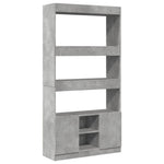 Betonszürke szerelt fa magasszekrény 92 x 33 x 180 cm 2