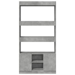 Betonszürke szerelt fa magasszekrény 92 x 33 x 180 cm 5