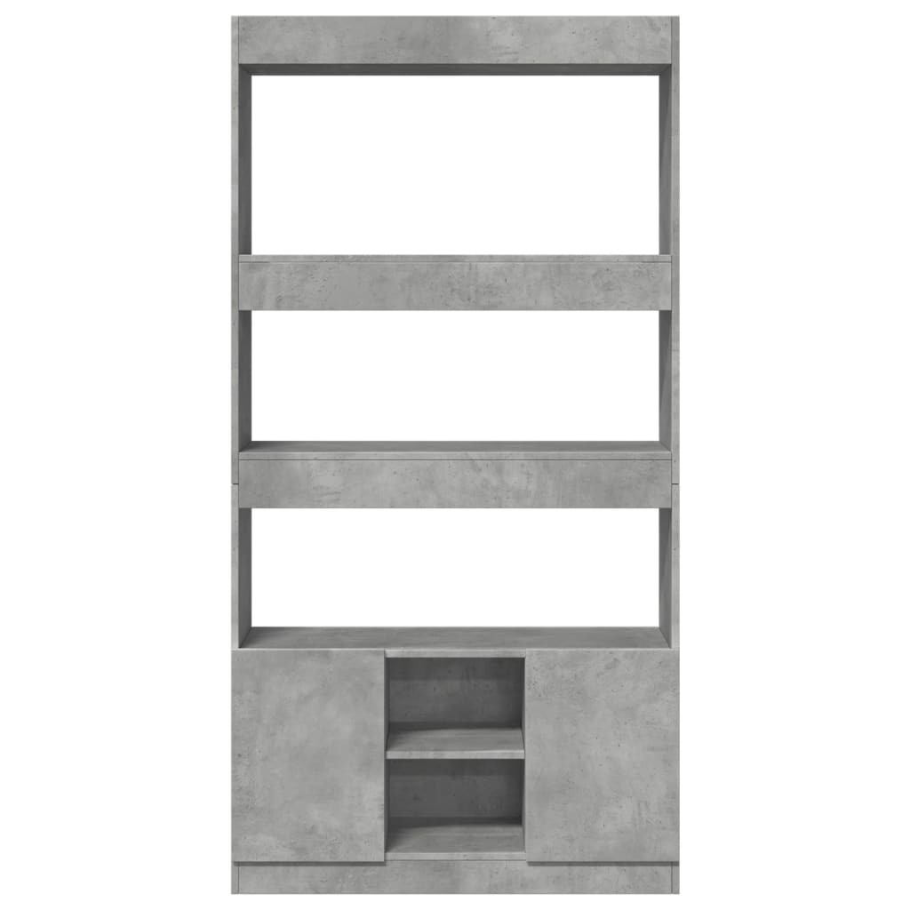 Betonszürke szerelt fa magasszekrény 92 x 33 x 180 cm 5