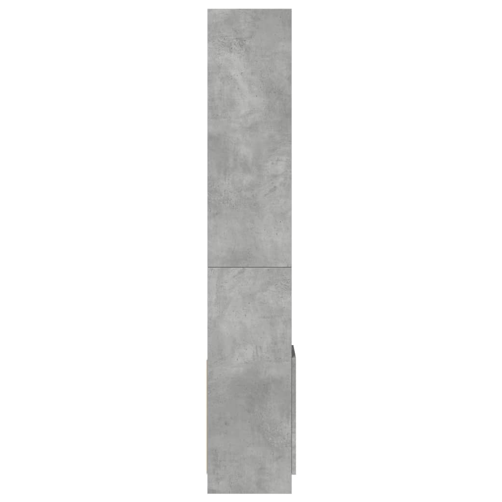 Betonszürke szerelt fa magasszekrény 92 x 33 x 180 cm 6