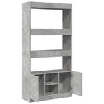 Betonszürke szerelt fa magasszekrény 92 x 33 x 180 cm 8