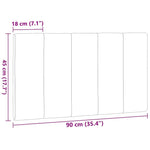 Tópszínű szövet fejtámla párna Hanko 90 cm 9