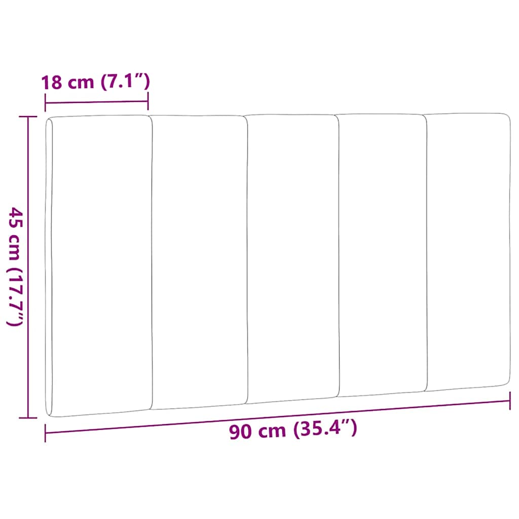 Tópszínű szövet fejtámla párna Hanko 90 cm 9