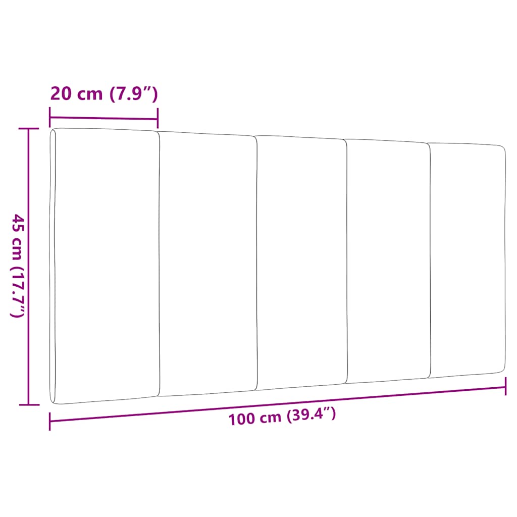 Sötétbarna szövet fejtámla párna Hanko 100 cm 9