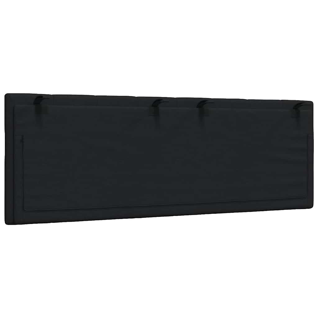 Fekete szövet fejtámla párna Hanko 140 cm 6