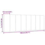 Fekete szövet fejtámla párna Hanko 140 cm 9