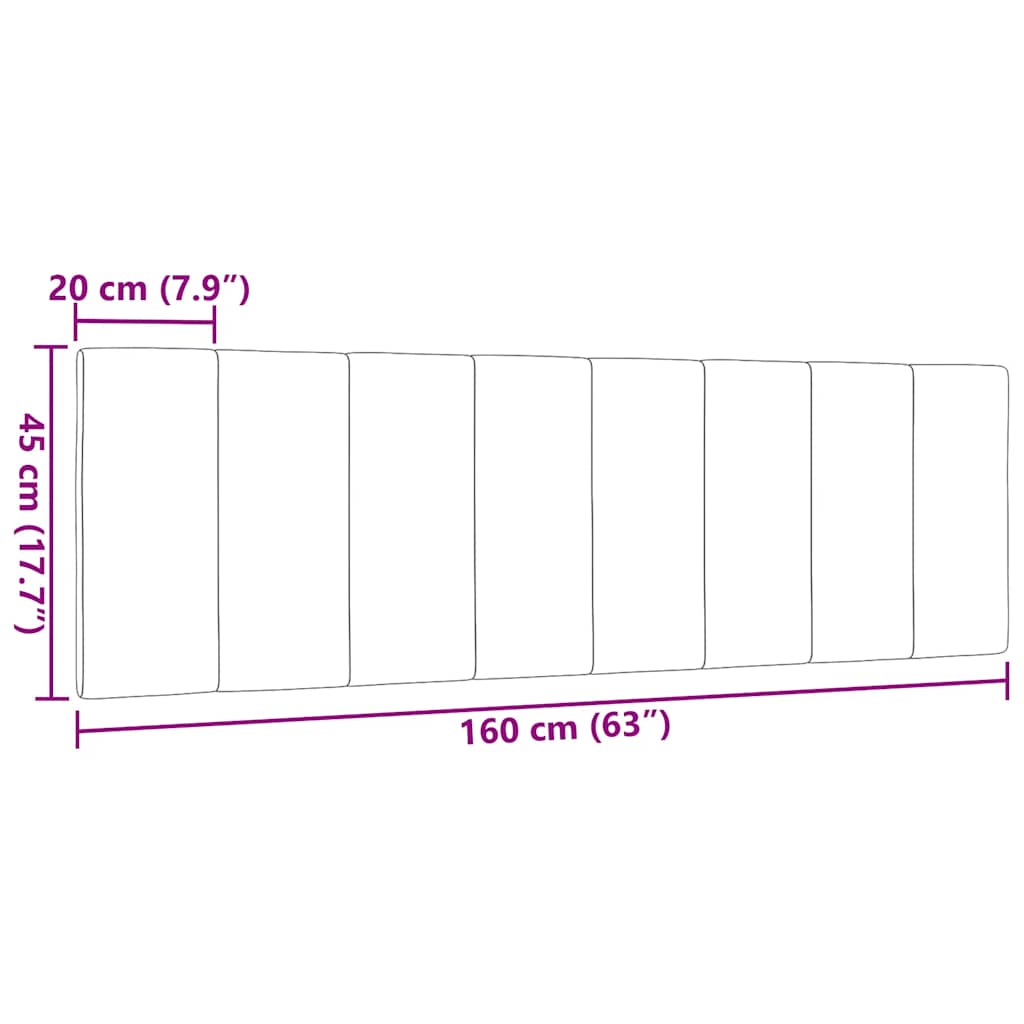 Sötétszürke szövet fejtámla párna Hanko 160 cm 9