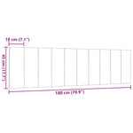 Sötétszürke szövet fejtámla párna Hanko 180 cm 9
