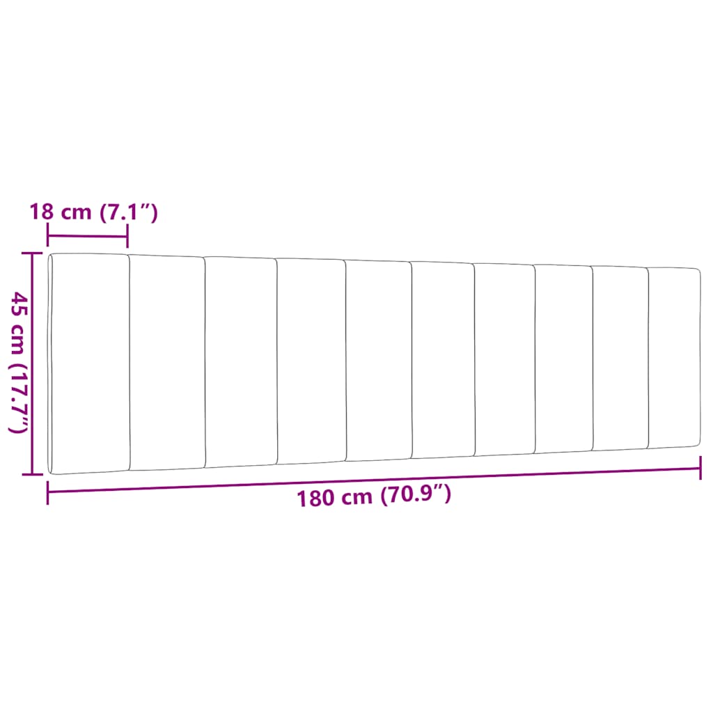 Sötétszürke szövet fejtámla párna Hanko 180 cm 9
