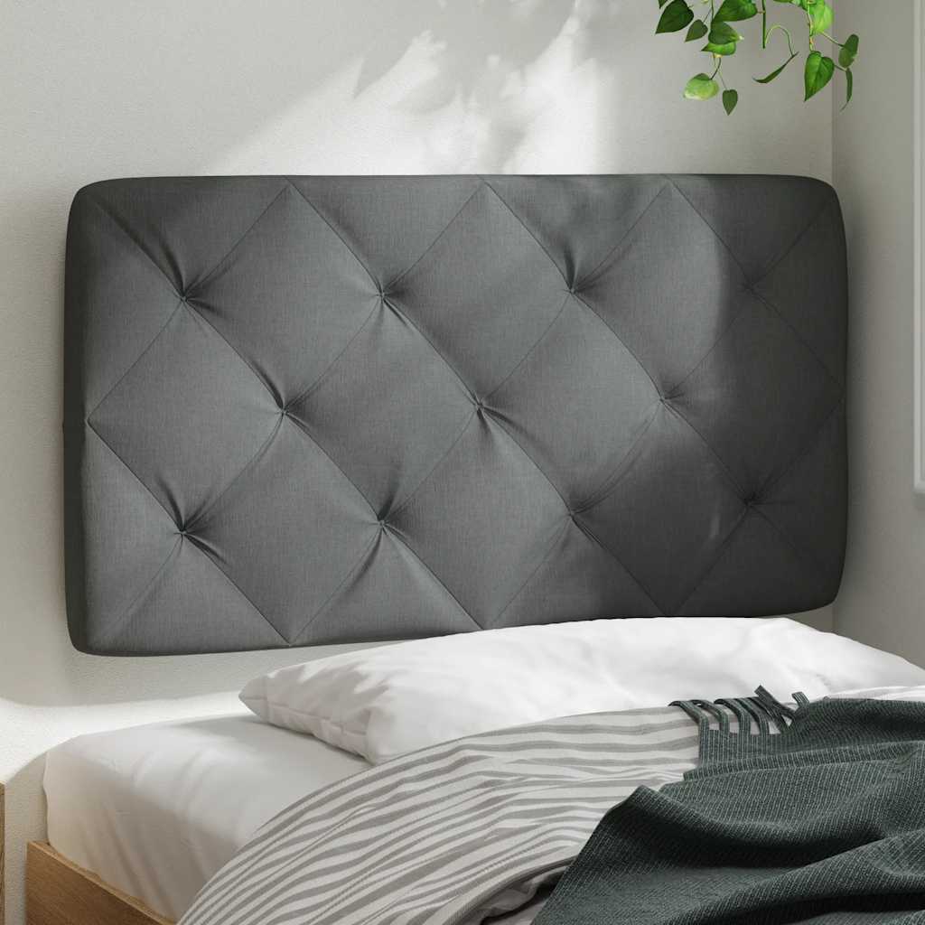 Sötétszürke szövet fejtámla párna 90 cm 3