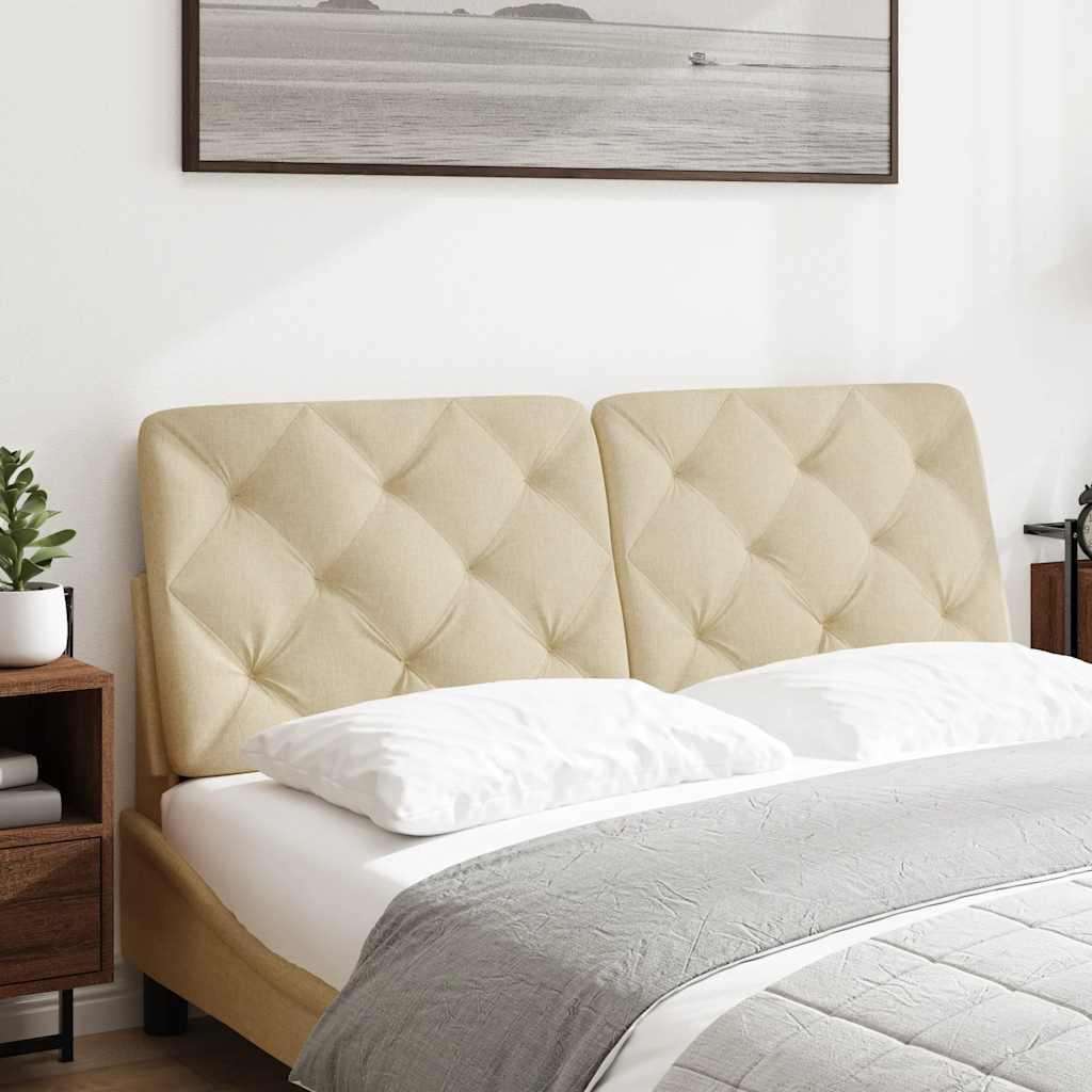 Krémszínű szövet fejtámla párna 120 cm