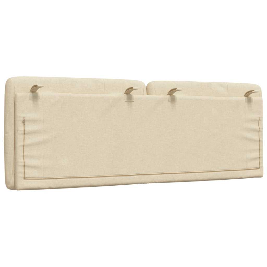Krémszínű szövet fejtámla párna 120 cm 5