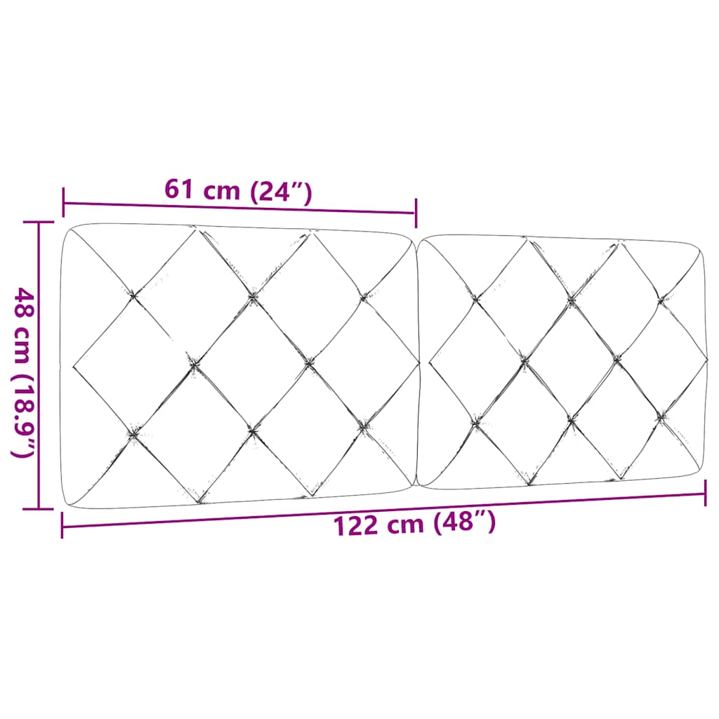 Krémszínű szövet fejtámla párna 120 cm 9