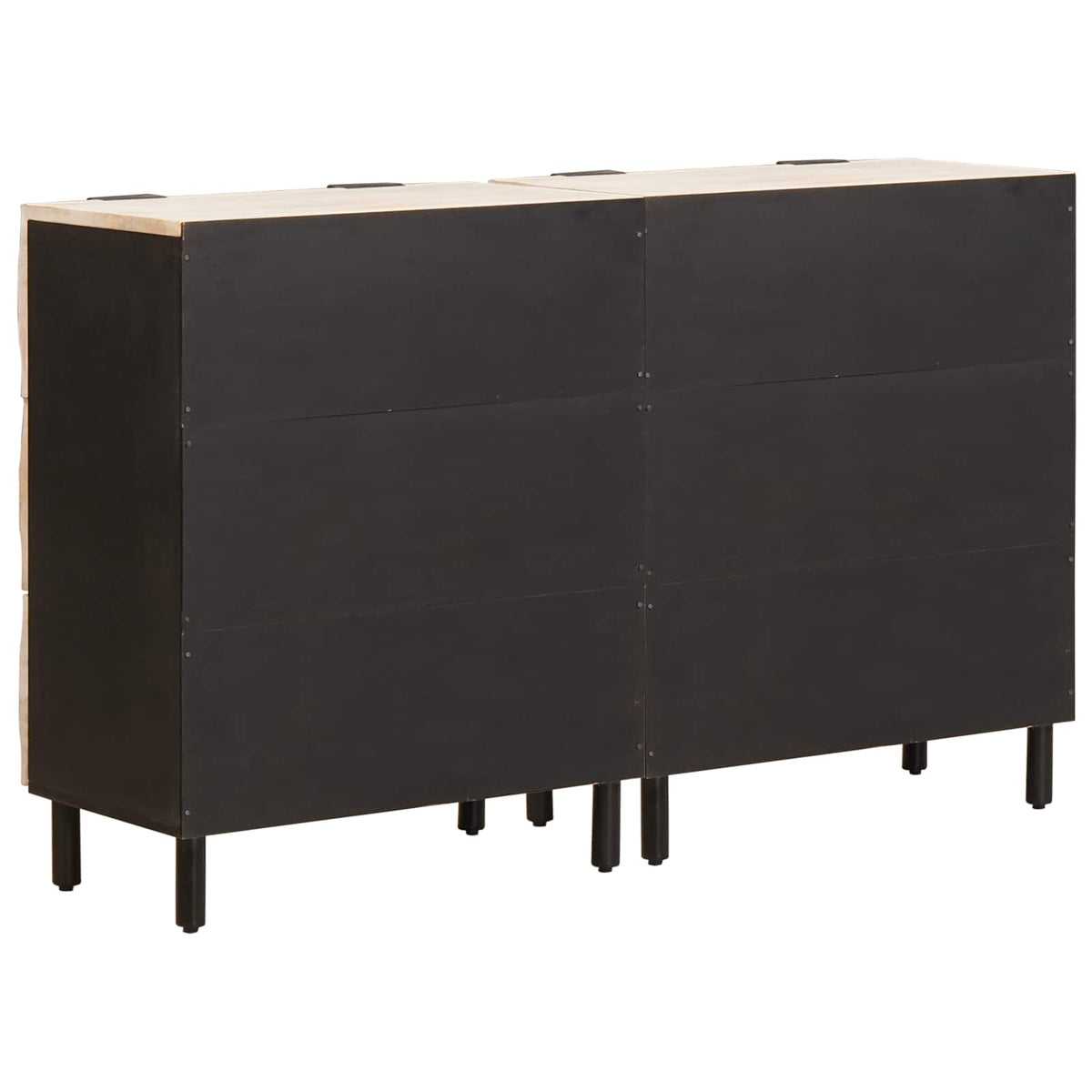 Széf 2 db 60 x 33 x 75 cm Tömör Mangófát Fehér mosott felület 6