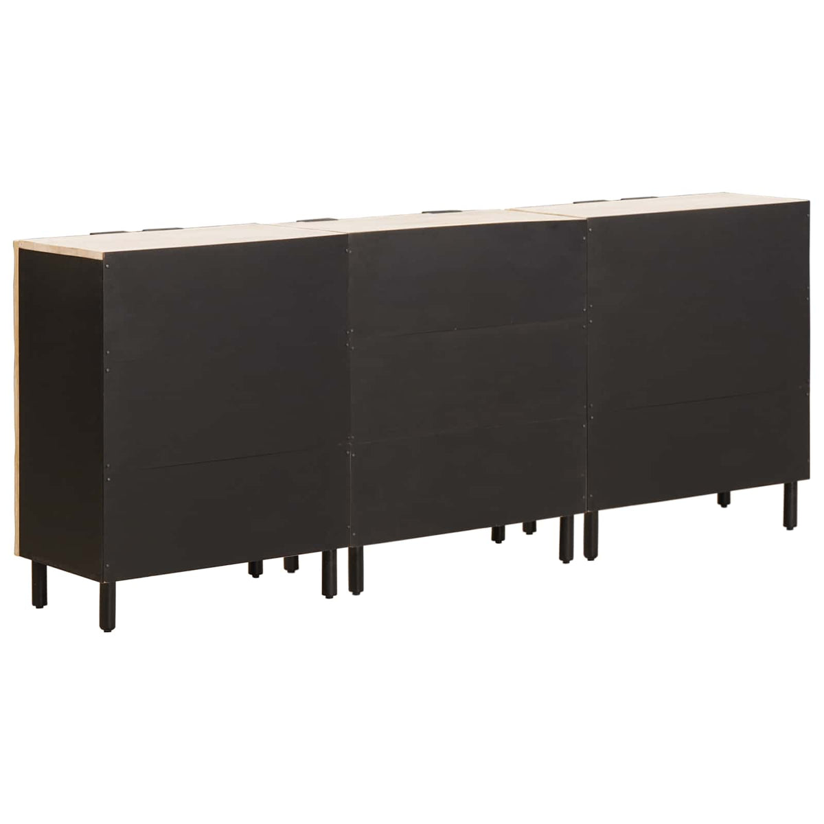 Széf 3 db 60 x 33 x 75 cm Tömör Mangófát Fehér mosott felület 7