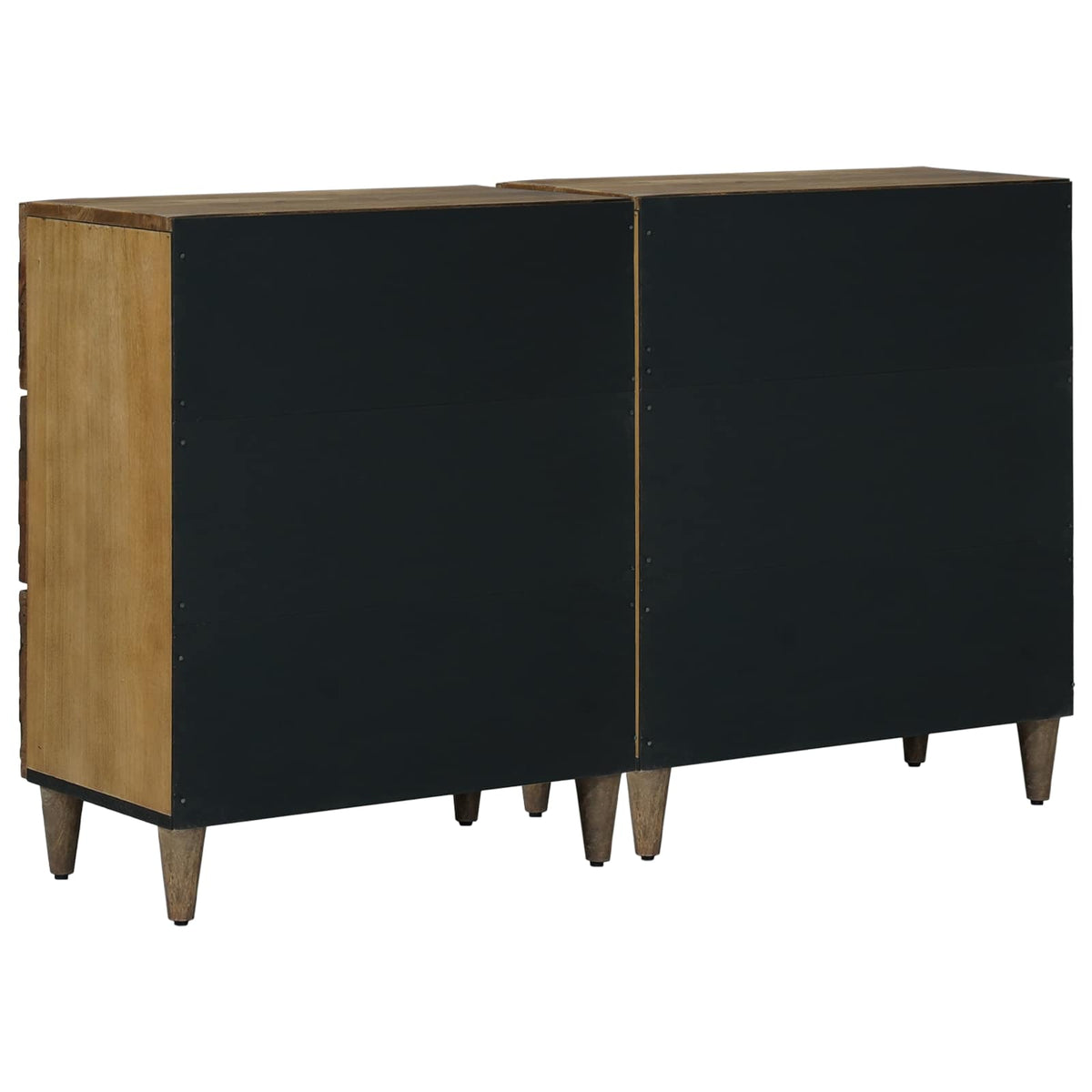 Széf 2 db 60 x 33,5 x 75 cm Tömör Mangófát Barna 6