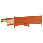 Viaszbarna tömör fenyőfa ágy matrac nélkül 200 x 200 cm 6