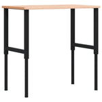 Tömör bükkfa négyszög alakú munkapad 100 x 60 x (71,5-98) cm 2