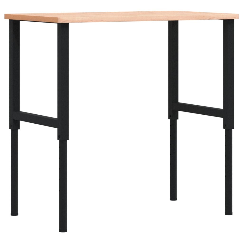 Tömör bükkfa négyszög alakú munkapad 100 x 60 x (71,5-98) cm 2