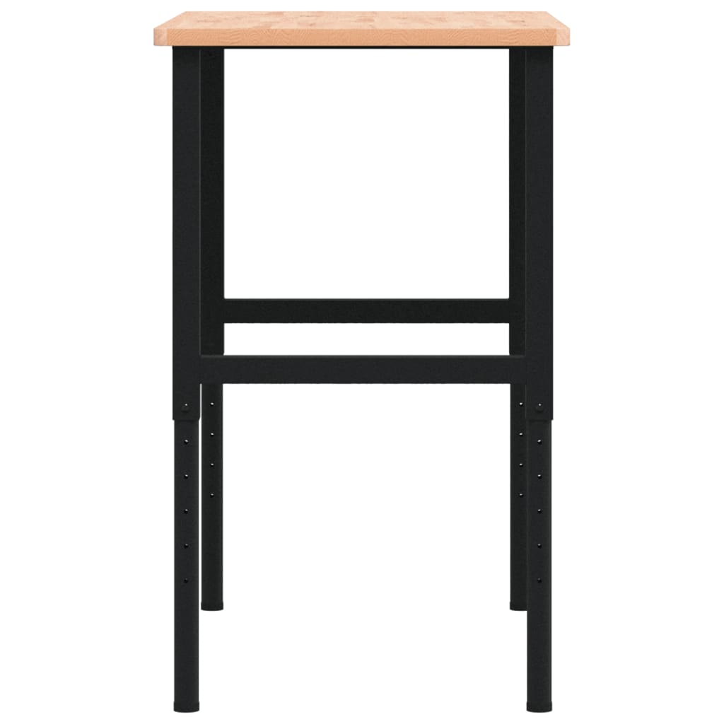 Tömör bükkfa négyszög alakú munkapad 100 x 60 x (71,5-98) cm 6