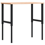 Tömör bükkfa négyszög alakú munkapad 100 x 60 x (71,5-98) cm 7