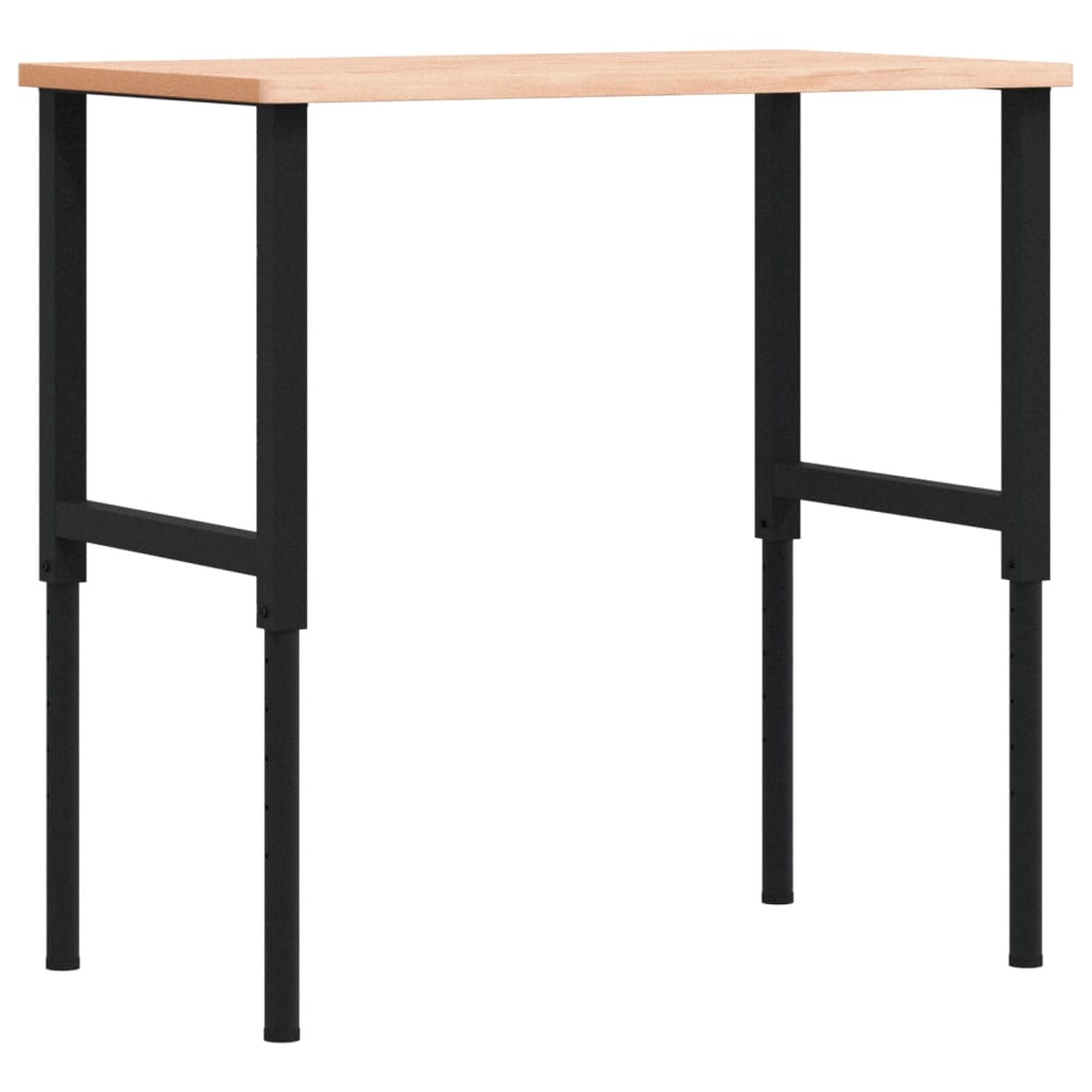 Tömör bükkfa négyszög alakú munkapad 100 x 60 x (71,5-98) cm 7