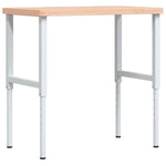 Tömör bükkfa négyszög alakú munkapad 100 x 60 x (73-99,5) cm 2