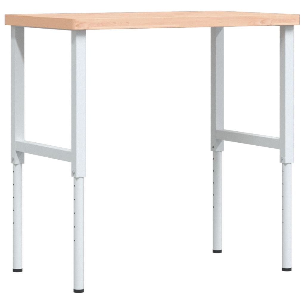 Tömör bükkfa négyszög alakú munkapad 100 x 60 x (73-99,5) cm 2