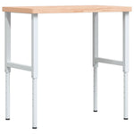 Tömör bükkfa négyszög alakú munkapad 100 x 60 x (73-99,5) cm 7
