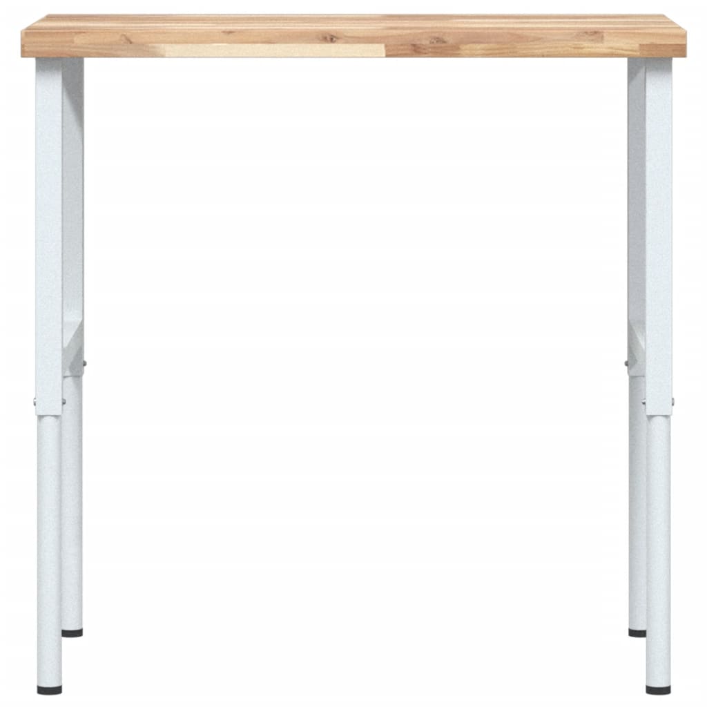 Tömör bükkfa négyszög alakú munkapad 100 x 60 x (73-99,5) cm 4