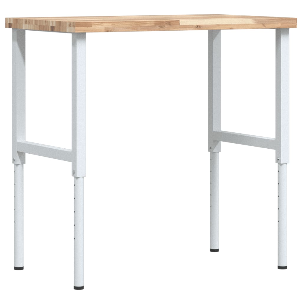 Tömör bükkfa négyszög alakú munkapad 100 x 60 x (73-99,5) cm 7