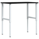 Sötétbarna tömör tölgyfa munkapad 100 x 60 x (71,5-98) cm 2