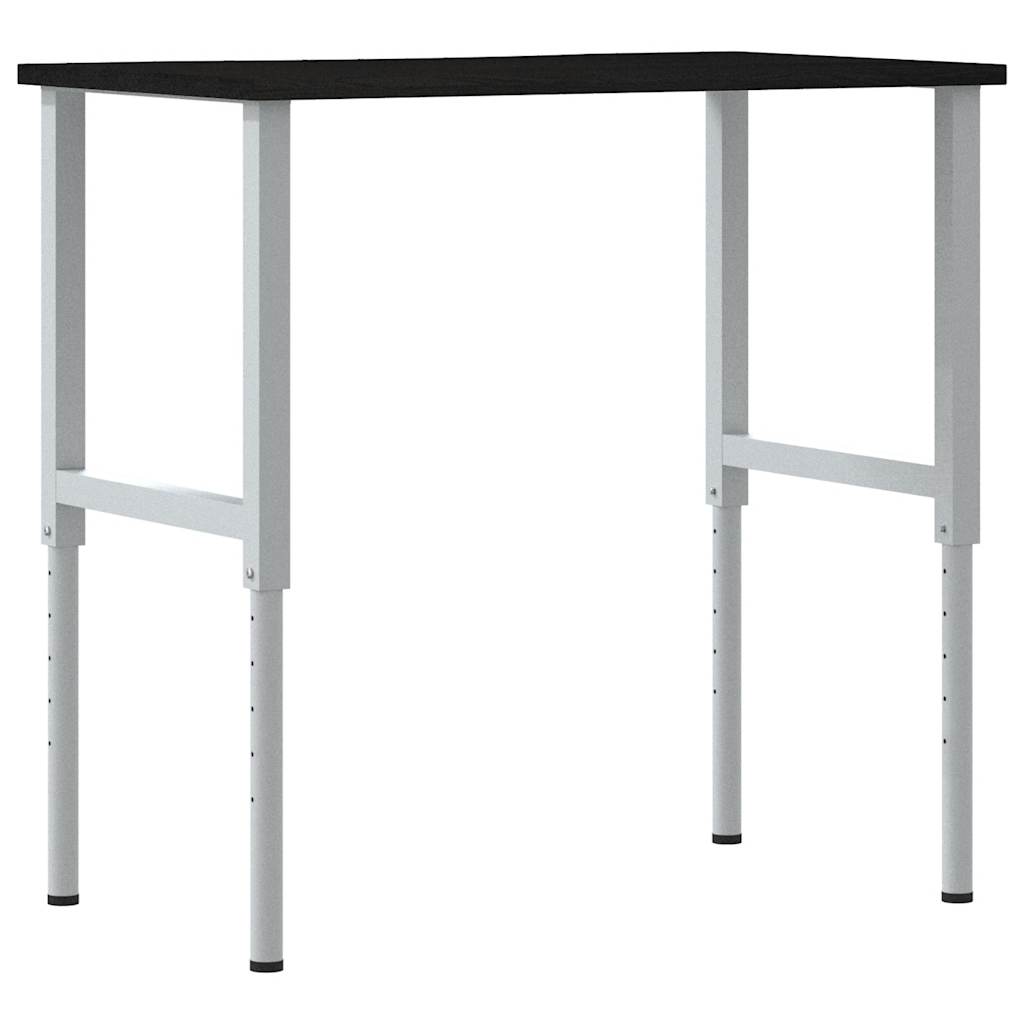 Sötétbarna tömör tölgyfa munkapad 100 x 60 x (71,5-98) cm 6