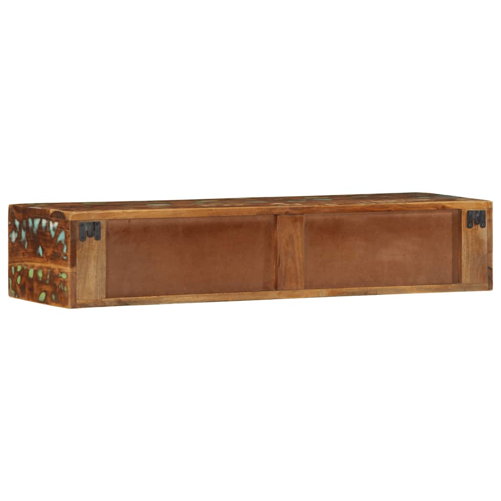 Tömör újrahasznosított falra szerelhető TV-szekrény 100x30x19cm 7