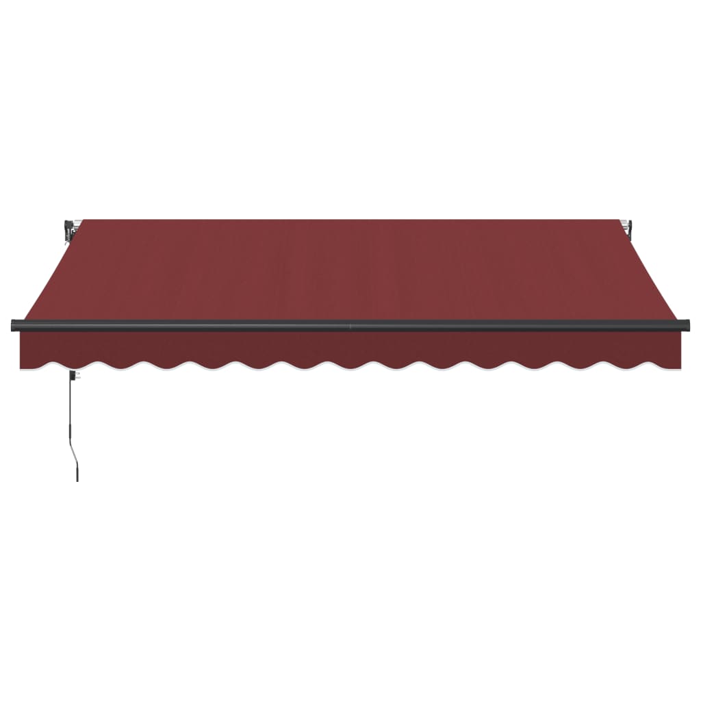 Burgundi vörös automata kihúzható LED-es napellenző 350x250 cm 3