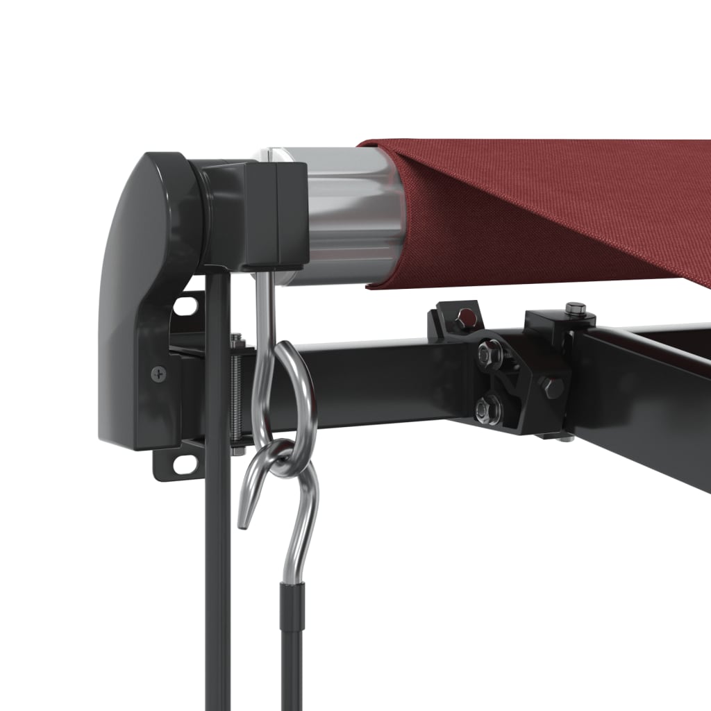 Burgundi vörös automata kihúzható LED-es napellenző 350x250 cm 5