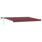 Burgundi vörös kézzel kihúzható LED-es napellenző 400 x 300 cm 2