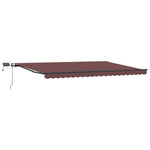 Barna kézzel kihúzható LED-es napellenző 500 x 300 cm 2