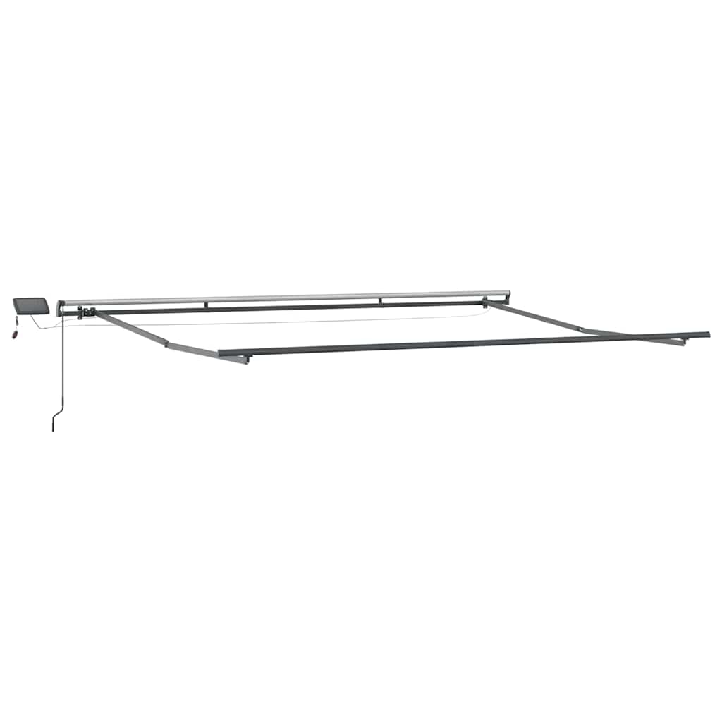 Barna kézzel kihúzható LED-es napellenző 500 x 300 cm 6