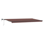 Barna kézzel kihúzható LED-es napellenző 600 x 300 cm 2