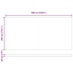 Barna kézzel kihúzható LED-es napellenző 600 x 300 cm 15