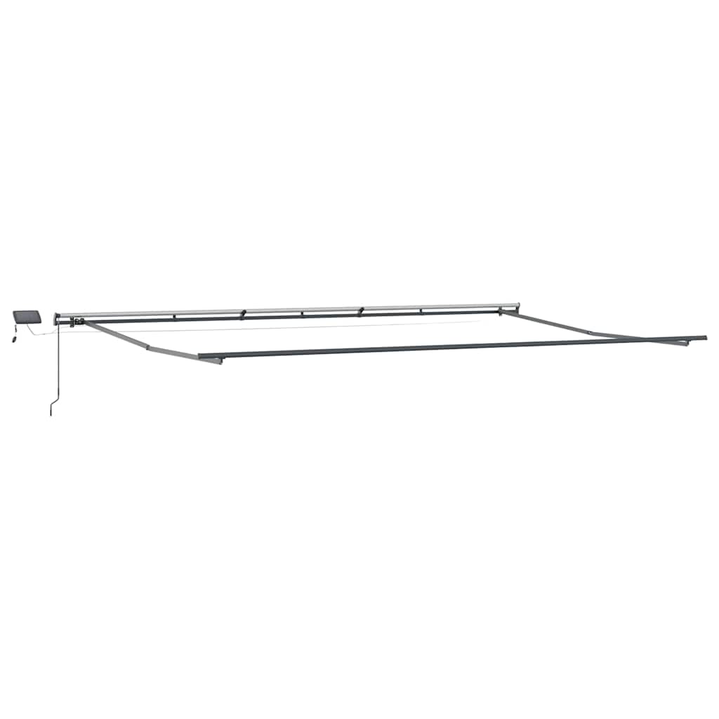 Barna kézzel kihúzható LED-es napellenző 600 x 300 cm 6