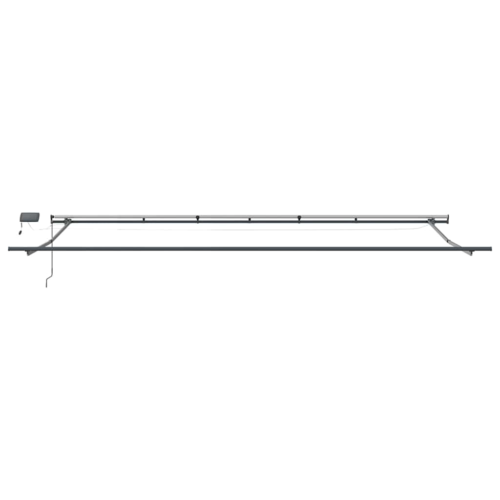 Barna kézzel kihúzható LED-es napellenző 600 x 300 cm 9