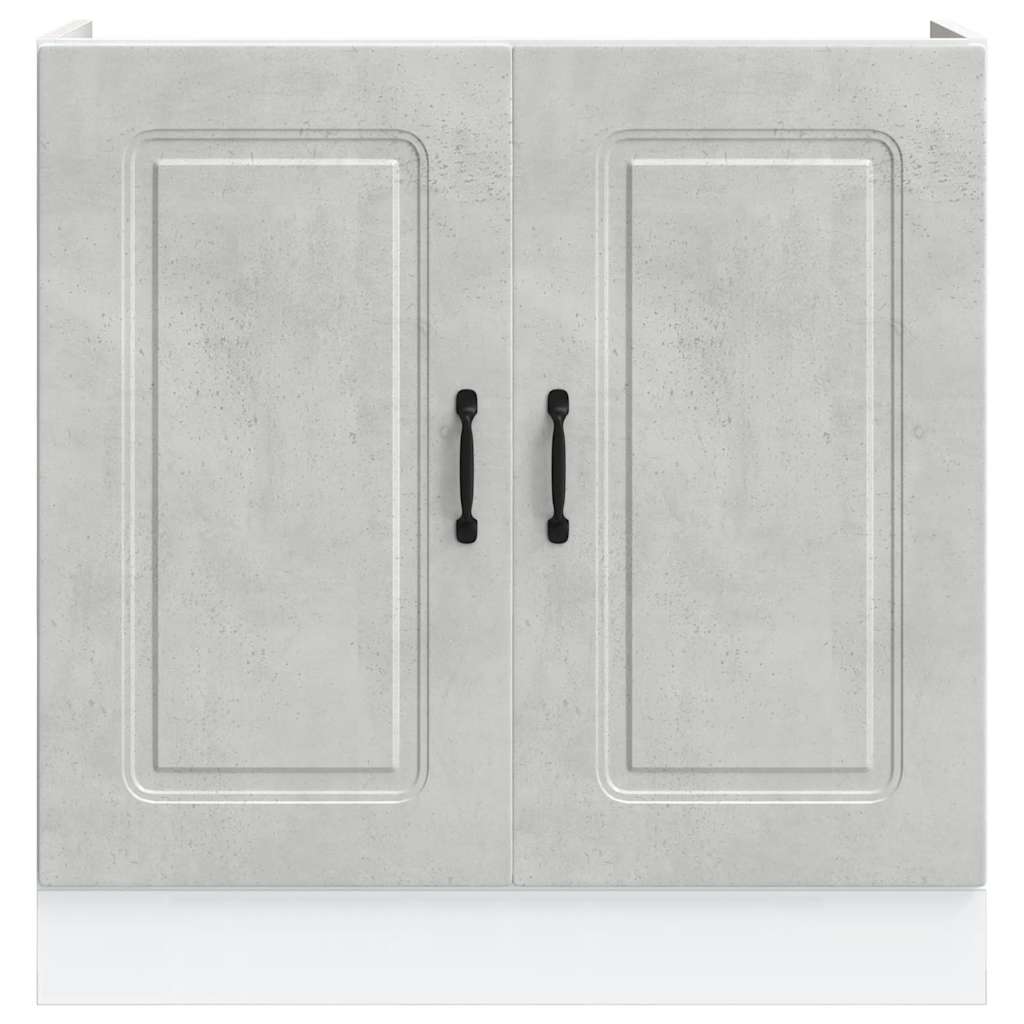 Mosogató aljzat szekrény Kalmar betonszürke 80x46x81,5 cm 4