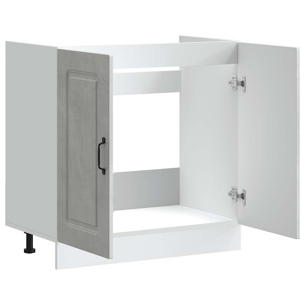 Mosogató aljzat szekrény Kalmar betonszürke 80x46x81,5 cm 5