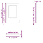 Mosogatógép panel Kalmar sonoma tölgy 45x1,5x57 cm gépi fa 8
